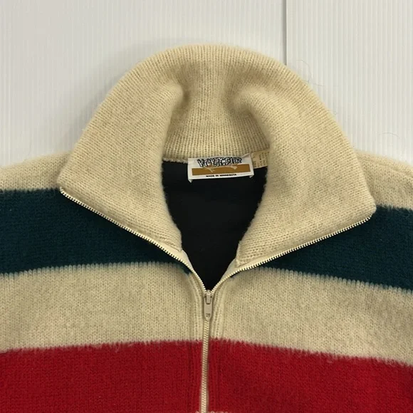 Rare Find! Striped Multicolor Wool Teddy Jacket - Picture 3 of 8